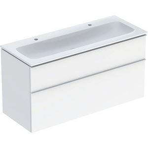 GEBERIT ICON skříňka s umyvadlem 120x48x63 cm, 2 zásuvky, lesklá bílá