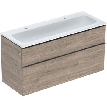 GEBERIT ICON skříňka s umyvadlem 120x48x63 cm, 2 zásuvky, KeraTect, ořech hickory