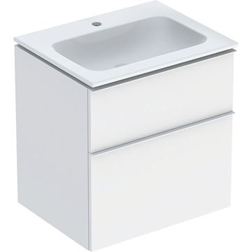 GEBERIT ICON skříňka s umyvadlem 60x48x63 cm, 2 zásuvky, KeraTect, matná bílá