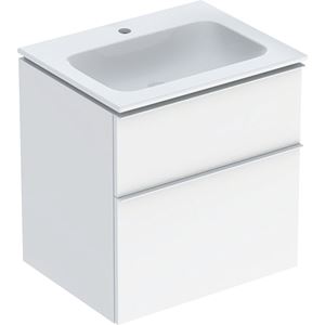 GEBERIT ICON skříňka s umyvadlem 60x48x63 cm, 2 zásuvky, KeraTect, lesklá bílá