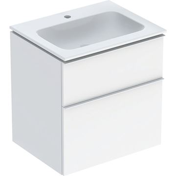 GEBERIT ICON skříňka s umyvadlem 60x48x63 cm, 2 zásuvky, KeraTect, lesklá bílá