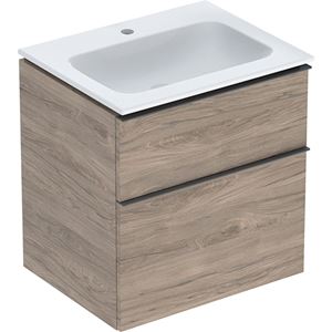 GEBERIT ICON skříňka s umyvadlem 60x48x63 cm, 2 zásuvky, KeraTect, ořech hickory