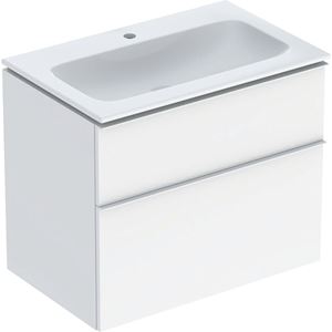 GEBERIT ICON skříňka s umyvadlem 75x48x63 cm, 2 zásuvky, KeraTect, lesklá bílá