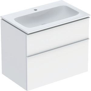 GEBERIT ICON skříňka s umyvadlem 75x48x63 cm, 2 zásuvky, matná bílá