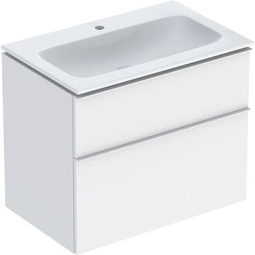 GEBERIT ICON skříňka s umyvadlem 75x48x63 cm, 2 zásuvky, matná bílá