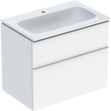 GEBERIT ICON skříňka s umyvadlem 75x48x63 cm, 2 zásuvky, lesklá bílá
