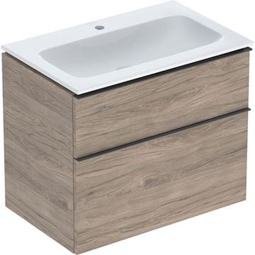 GEBERIT ICON skříňka s umyvadlem 75x48x63 cm, 2 zásuvky, ořech hickory