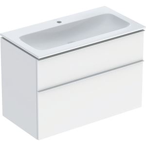 GEBERIT ICON skříňka s umyvadlem 90x48x63 cm, 2 zásuvky, KeraTect, matná bílá