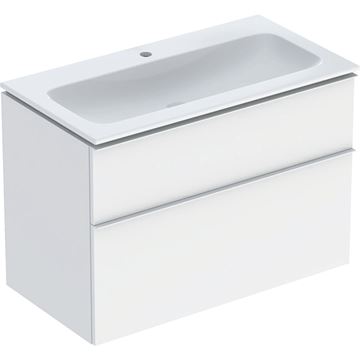 GEBERIT ICON skříňka s umyvadlem 90x48x63 cm, 2 zásuvky, matná bílá