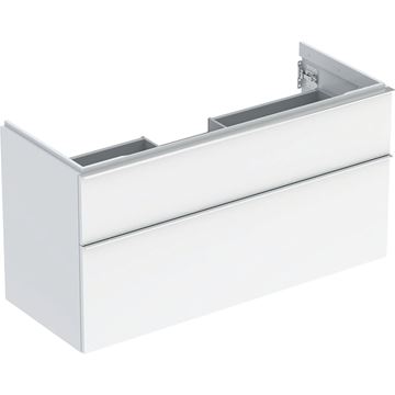 GEBERIT ICON skříňka pod umyvadlo 118,4x47,6x61,5 cm, 2 zásuvky, lesklá bílá