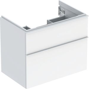 GEBERIT ICON skříňka pod umyvadlo 74x47,6x61,5 cm, 2 zásuvky, lesklá bílá