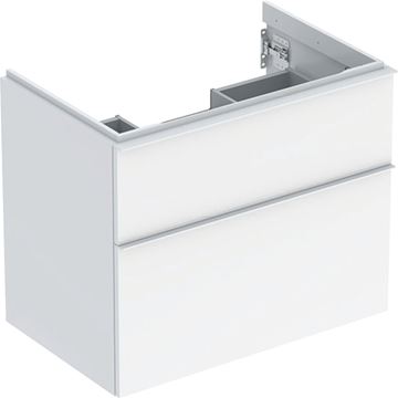 GEBERIT ICON skříňka pod umyvadlo 74x47,6x61,5 cm, 2 zásuvky, lesklá bílá