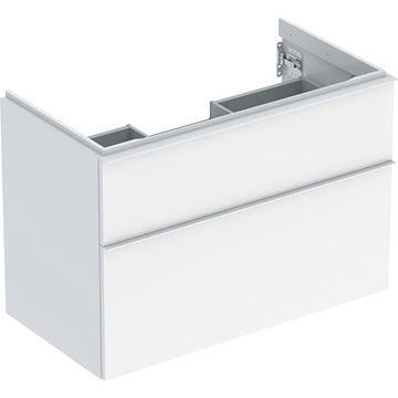 GEBERIT ICON skříňka pod umyvadlo 88,8x47,6x61,5 cm, 2 zásuvky, lesklá bílá