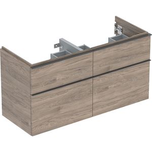 GEBERIT ICON skříňka pod dvojumyvadlo 118,4x47,6x61,5 cm, 4 zásuvky, ořech hickory