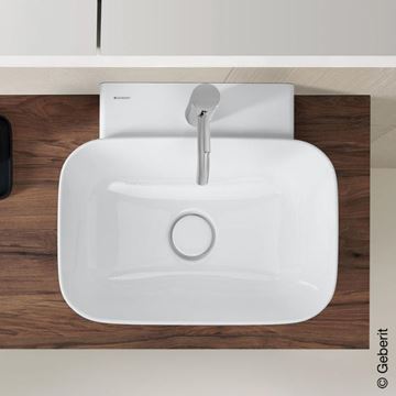 GEBERIT ONE umyvadlo na desku 50 cm, s otvorem pro baterii, bez přepadu, KeraTect 505.041.01.6 Obrázek - fotka