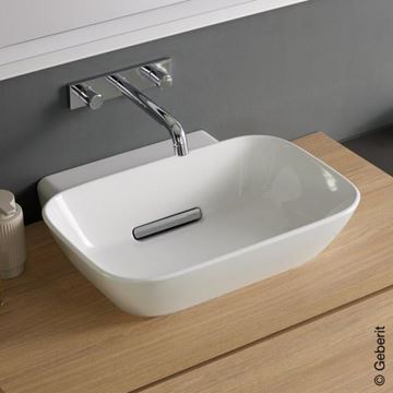 GEBERIT ONE umyvadlo na desku 50 cm, skrytý přepad, matná bílá 505.052.00.1 Obrázek - fotka