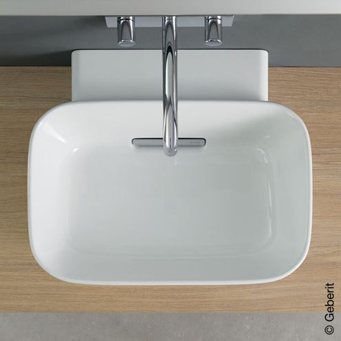 GEBERIT ONE umyvadlo na desku 50 cm, skrytý přepad, matná bílá 505.052.00.1 Obrázek - fotka