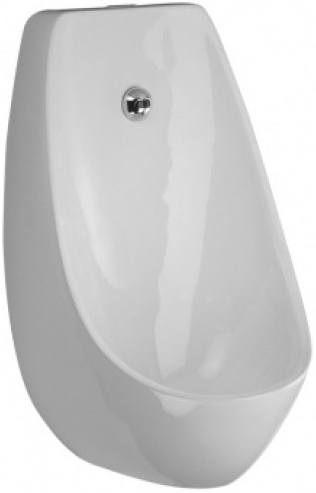 JIKA DOMINO SENSOR pisoár s automatickým splachovačem, napájení z baterie, zadní přívod vody, Rimless splachování, Antibak H8411010004881 Obrázek - fotka