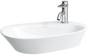 LAUFEN PALOMBA COLLECTION umyvadlo na desku 60 cm, s otvorem pro baterii a přepadem