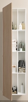 DURAVIT DURASTYLE vysoká skříňka 50x24x180 cm, 1 dvířka, 3 police, panty vpravo, matná bílá DS1248R1818 Obrázek - fotka