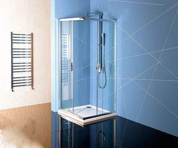 POLYSAN EASY LINE sprchový kout 90x90 cm, rohový vstup, posuvné dveře, čiré sklo EL5115 Obrázek - fotka