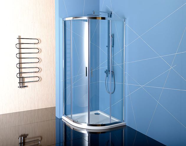 POLYSAN EASY LINE sprchový kout 80x80 cm, R550, posuvné dveře, leštěný hliník/sklo čiré EL2515 Obrázek - fotka