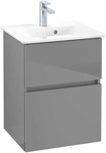 VILLEROY & BOCH VERITY LINE skříňka pod umyvadlo 46,5x40,6x61,8 cm, 2 zásuvky, Glossy Grey B66600FP Obrázek - Hlavní obrázek