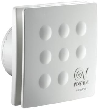 VORTICE PUNTO FOUR MFO 100/4" T axiální ventilátor 100 mm, nástěnný/stropní, s časovačem a zpětnou klapkou