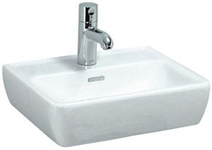 LAUFEN PRO umývátko 45 cm, s otvorem pro baterii a přepadem, LCC