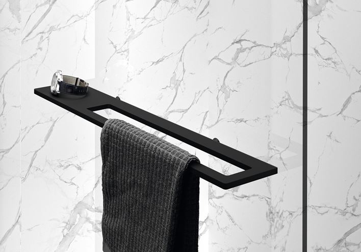 HÜPPE SELECT+ stěna walk-in 140x200 cm, Black Edition/čiré sklo SL0106.123.322 Obrázek - fotka