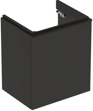 GEBERIT SMYLE SQUARE skříňka pod umyvadlo 53,6x43,3x61,7 cm, 1 dvířka, panty vlevo, matná lávová