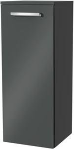 VILLEROY & BOCH VERITY DESIGN 2.0 nízká skříňka 35x34,3x88,8 cm, 1 dvířka, panty vpravo, Glossy Grey