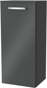 VILLEROY & BOCH VERITY DESIGN 2.0 nízká skříňka 40x34,3x88,8 cm, 1 dvířka, panty vpravo, Glossy Grey