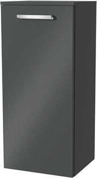 VILLEROY & BOCH VERITY DESIGN 2.0 nízká skříňka 40x34,3x88,8 cm, 1 dvířka, panty vpravo, Glossy Grey
