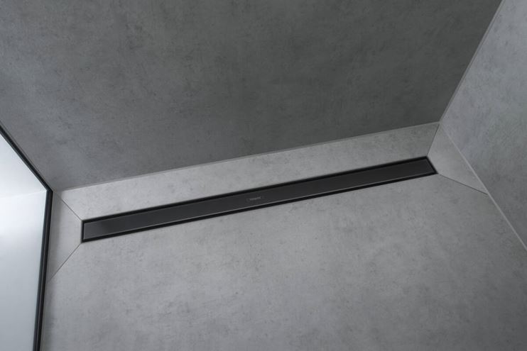 HANSGROHE 800 RAINDRAIN MATCH vrchní sada sprchového žlabu, s výškově stavitelným rámem, matná černá 56038670 Obrázek - fotka