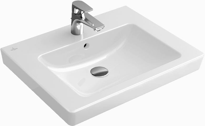 VILLEROY & BOCH SUBWAY 2.0 umyvadlo 65 cm, s otvorem pro baterii a přepadem, CeramicPlus, broušené, alpská bílá 7113KGR1 Obrázek - fotka