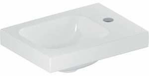 GEBERIT ICON LIGHT umývátko 38 cm, s otvorem pro baterii vpravo, bez přepadu, KeraTect