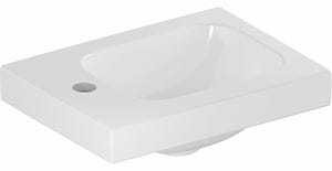 GEBERIT ICON LIGHT umývátko 38 cm, s otvorem pro baterii vlevo, bez přepadu, KeraTect