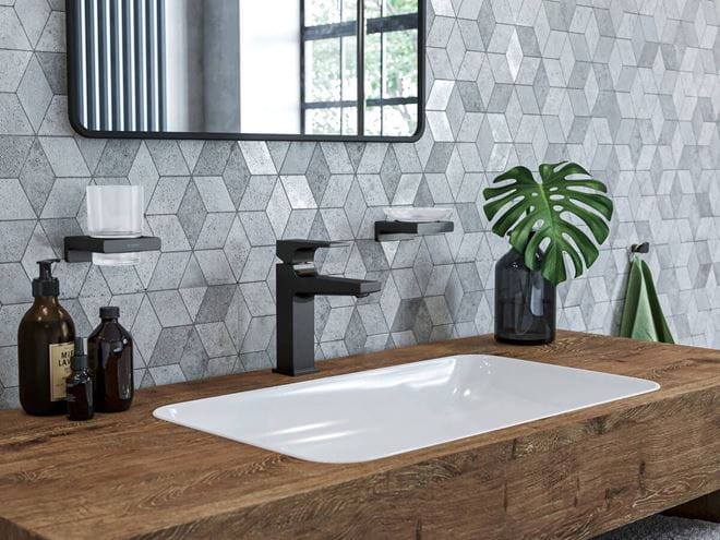 HANSGROHE METROPOL umyvadlová stojánková baterie, s odtokovou soupravou, EcoSmart, matná bílá 32507700 Obrázek - fotka