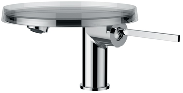 KARTELL BY LAUFEN umyvadlová stojánková baterie, s odkládací plochou, chrom, transparent