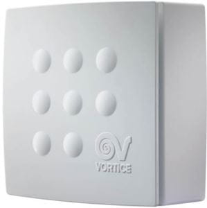 VORTICE QUADRO MICRO 100 radiální ventilátor 100 mm, nástěnný/stropní, se zpětnou klapkou