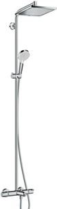 HANSGROHE CROMETTA E SHOWERPIPE 240 vanová termostatická baterie, s horní a ruční sprchou se 2 proudy, chrom