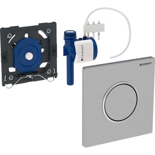 GEBERIT 10 ROUND ovládací tlačítko splachování pro pisoár, plast, bílá/lesklý chrom 116.015.KJ.1 Obrázek - fotka