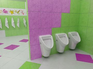 SANELA pisoár Livo s radarovým splachovačem, napájení ze sítě, integrovaný zdroj, zadní přívod vody, Bluetooth ovládání SLP 31RZ Obrázek - fotka
