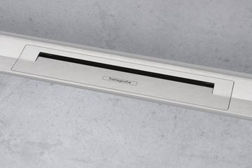 HANSGROHE 800 RAINDRAIN FLEX vrchní sada sprchového žlabu, zkracovatelný, pro instalaci ke stěně, kartáčovaný bronz 56051140 Obrázek - fotka