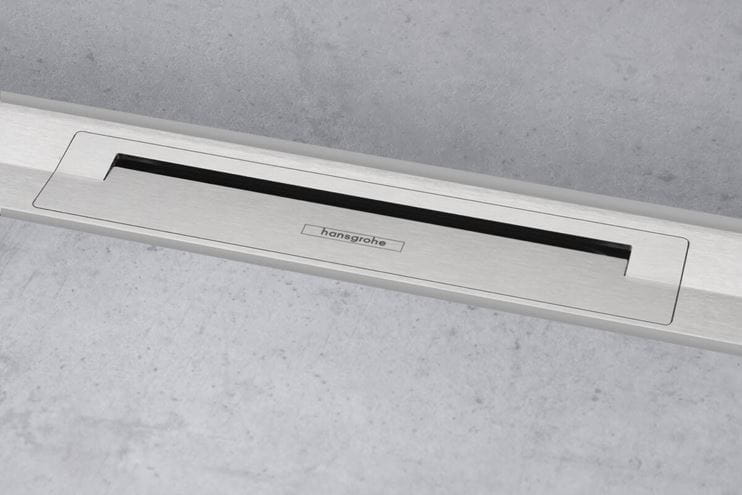 HANSGROHE 1000 RAINDRAIN FLEX vrchní sada sprchového žlabu, zkracovatelný, pro instalaci ke stěně, matná černá 56053670 Obrázek - fotka