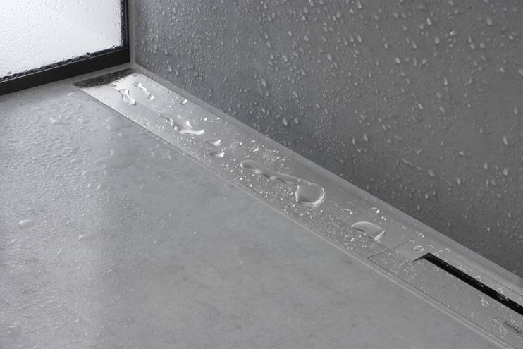 HANSGROHE 800 RAINDRAIN FLEX vrchní sada sprchového žlabu, zkracovatelný, pro instalaci ke stěně, kartáčovaný bronz 56051140 Obrázek - fotka