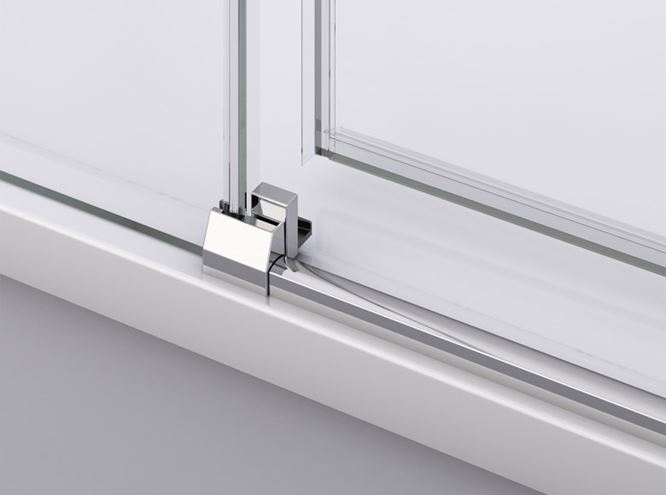 RONAL DIVERA D22SRB sprchový kout 100x100 cm, R550, posuvné dveře, aluchrom/čiré sklo D22SRB55 100 50 07 Obrázek - fotka