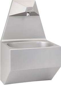 AZP BRNO umyvadlo 41 cm, se senzorovou termostatickou baterií, napájení ze sítě, nerez