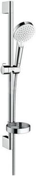 HANSGROHE CROMETTA VARIO 2JET sprchová souprava 4-dílná, ruční sprcha pr. 100 mm, 2 proudy, tyč, hadice, mýdlenka, bílá/chrom